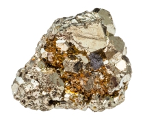 rough iron pyrite stone isolated
