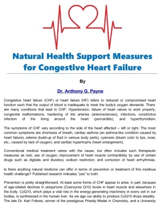 CONGESTIVE HEART FAILURE - Natural Support